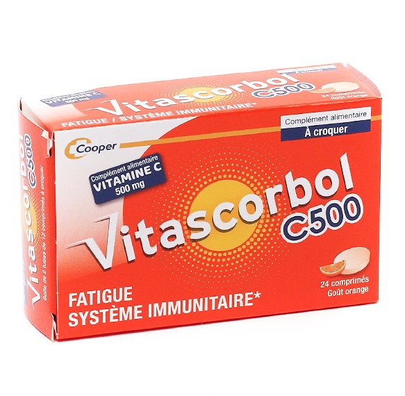 Vitascorbol Vitamine C 500mg à Croquer